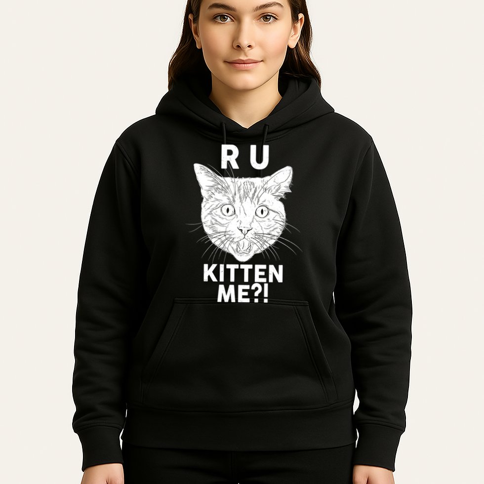 Funny R U Kitten Me Are You Kidding Me Cat Hoodie