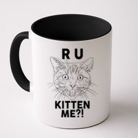 Funny R U Kitten Me Are You Kidding Me Cat Mug