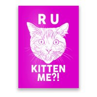 Funny R U Kitten Me Are You Kidding Me Cat Poster