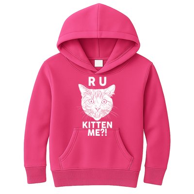 Funny R U Kitten Me Are You Kidding Me Cat Kids Hoodie