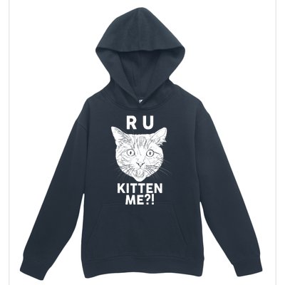 Funny R U Kitten Me Are You Kidding Me Cat Urban Pullover Hoodie