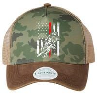 Firefighter Red Us Patriotic Funny Fireman American Flag Legacy Tie Dye Trucker Hat