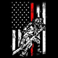 Firefighter Red Us Patriotic Funny Fireman American Flag Cooling Performance Crew T-Shirt