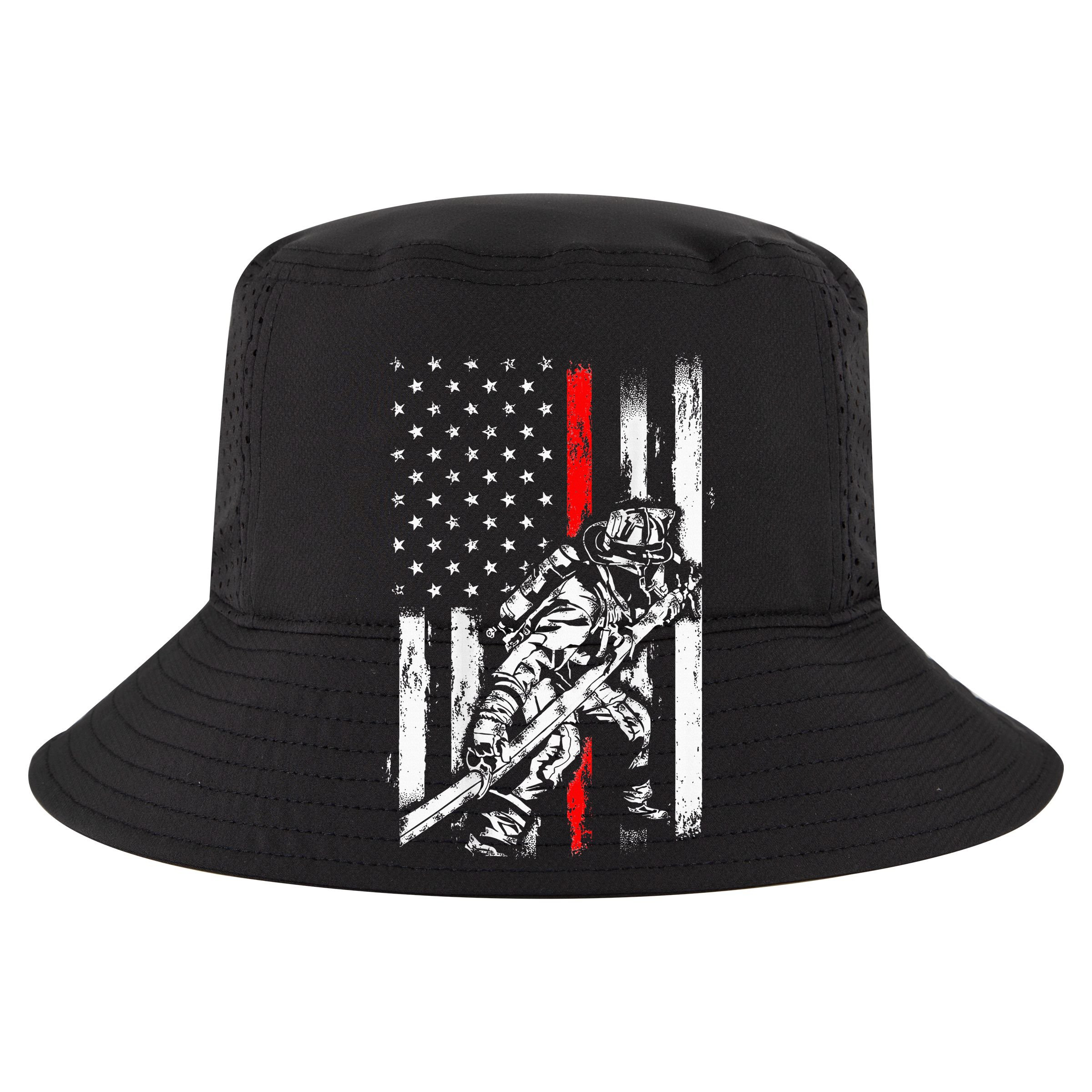 Firefighter Red Us Patriotic Funny Fireman American Flag Women's Crop Top Tee