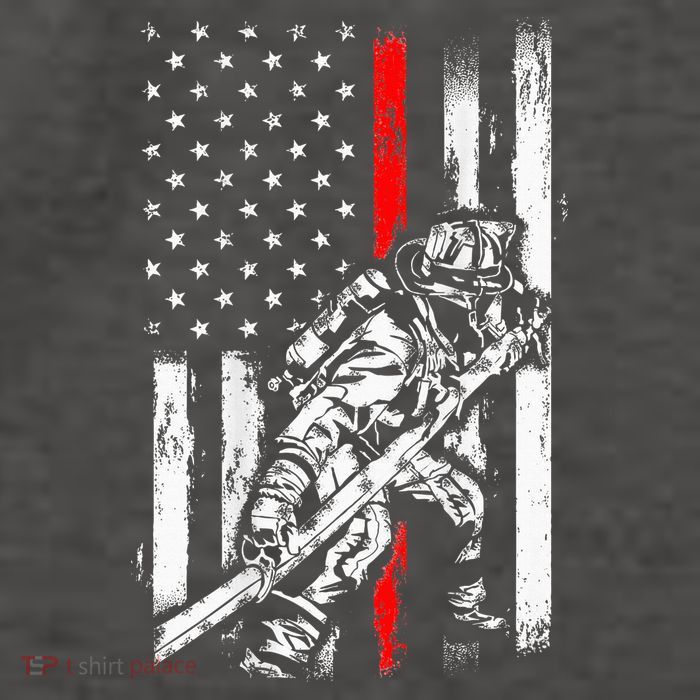Firefighter Red Us Patriotic Funny Fireman American Flag Vector Backpack