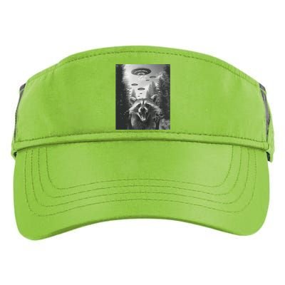 Funny Raccoon UFO Alien Invasion Adult Drive Performance Visor