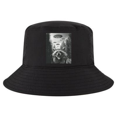 Funny Raccoon UFO Alien Invasion Cool Comfort Performance Bucket Hat