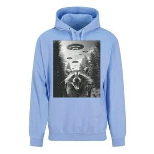 Funny Raccoon UFO Alien Invasion Unisex Surf Hoodie