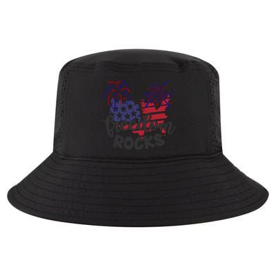 Freedom Rocks Usa Flag And Fireworks Cool Gift Cool Comfort Performance Bucket Hat