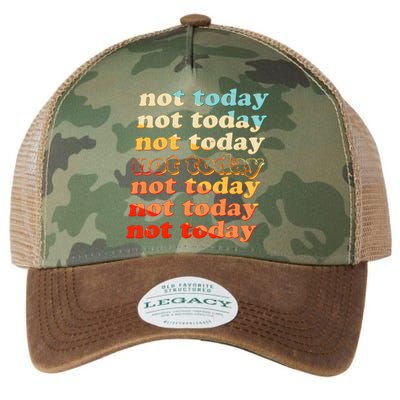 Funny Retro Vintage Not Today Legacy Tie Dye Trucker Hat