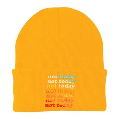 Funny Retro Vintage Not Today Knit Cap Winter Beanie