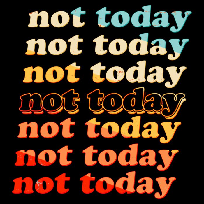 Funny Retro Vintage Not Today Bucket Hat