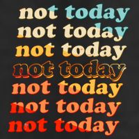 Funny Retro Vintage Not Today Golf Towel