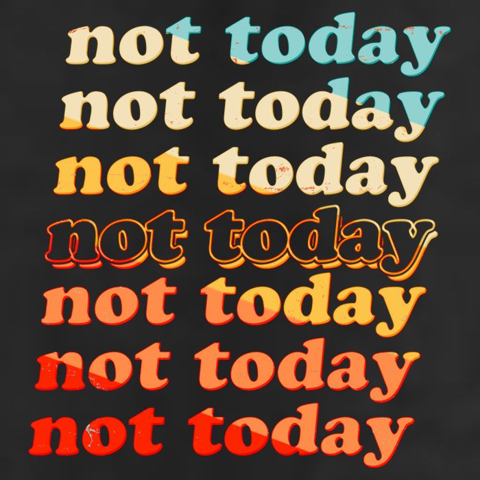 Funny Retro Vintage Not Today Golf Towel