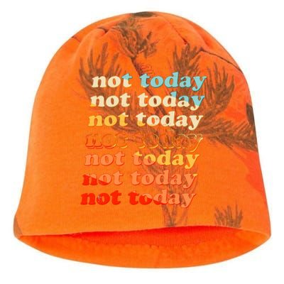 Funny Retro Vintage Not Today Kati - Camo Knit Beanie