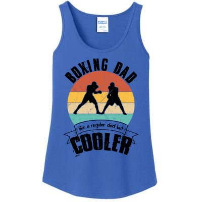 Funny Retro Vintage Boxing Dad Like Regular Dad But Cooler Meaningful Gift Ladies Essential Tank