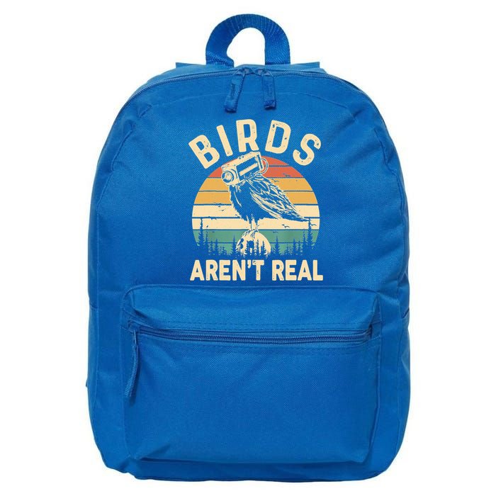 Funny Retro Vintage Birds Aren't Real Birds Spies Gift 16 in Basic Backpack