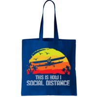 Funny Retro Vintage Airplane Aviation Pilot Gift Tote Bag