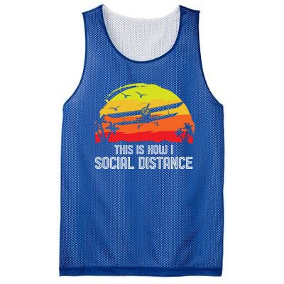 Funny Retro Vintage Airplane Aviation Pilot Gift Mesh Reversible Basketball Jersey Tank