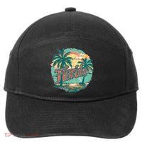 Florida Retro Vintage Vacation 7-Panel Snapback Hat