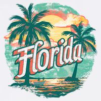 Florida Retro Vintage Vacation Kids Hoodie