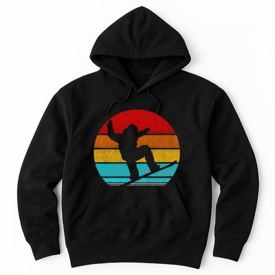 Funny Retro Vintage Snowboarding Hoodie