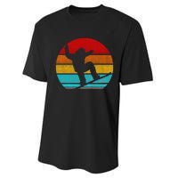 Funny Retro Vintage Snowboarding Performance Sprint T-Shirt