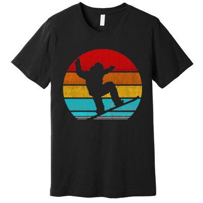 Funny Retro Vintage Snowboarding Premium T-Shirt