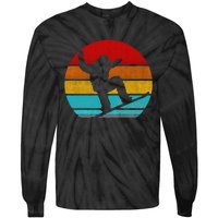 Funny Retro Vintage Snowboarding Tie-Dye Long Sleeve Shirt