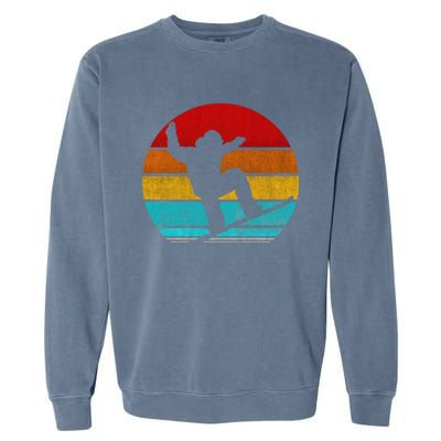 Funny Retro Vintage Snowboarding Garment-Dyed Sweatshirt