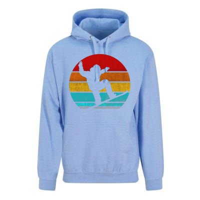 Funny Retro Vintage Snowboarding Unisex Surf Hoodie