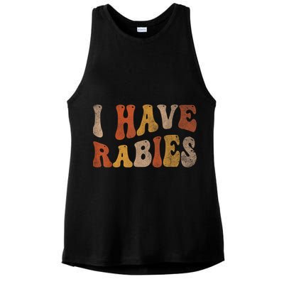 Funny Retro Vintage I Have Rabies I Have Rabies Ladies PosiCharge Tri-Blend Wicking Tank