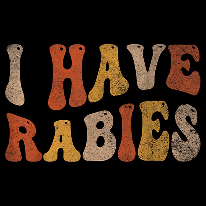Funny Retro Vintage I Have Rabies I Have Rabies Backpack