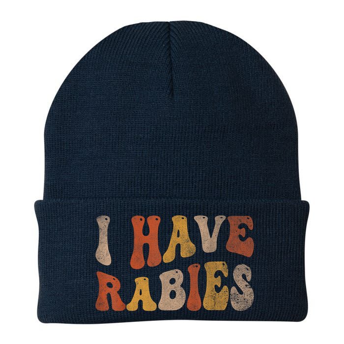 Funny Retro Vintage I Have Rabies I Have Rabies Beanie