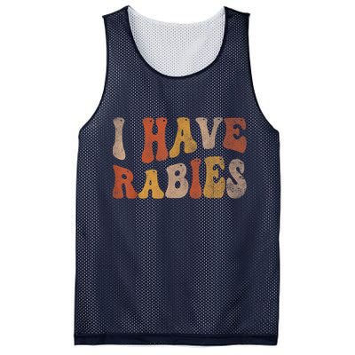 Funny Retro Vintage I Have Rabies I Have Rabies Mesh Reversible Basketball Jersey Tank