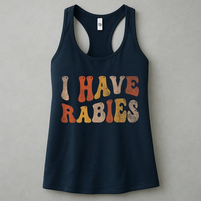 Funny Retro Vintage I Have Rabies I Have Rabies Womens Tank Top