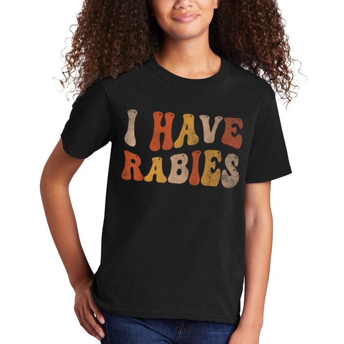 Funny Retro Vintage I Have Rabies I Have Rabies Kids T-Shirt