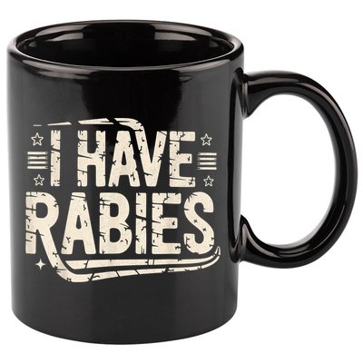 Funny Retro Vintage I Have Rabies I Have Rabies Essential 11oz C Handle Ceramic Mug