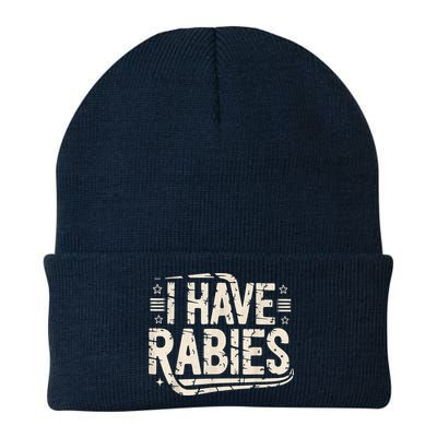 Funny Retro Vintage I Have Rabies I Have Rabies Essential Beanie