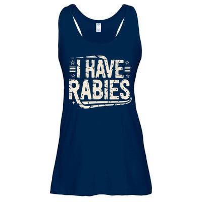 Funny Retro Vintage I Have Rabies I Have Rabies Essential Ladies Essential Flowy Tank