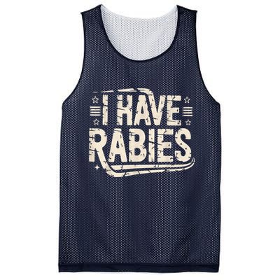 Funny Retro Vintage I Have Rabies I Have Rabies Essential Mesh Reversible Basketball Jersey Tank