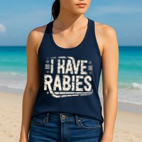 Funny Retro Vintage I Have Rabies I Have Rabies Essential Womens Tank Top