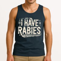 Funny Retro Vintage I Have Rabies I Have Rabies Essential Tank Top