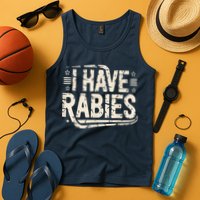 Funny Retro Vintage I Have Rabies I Have Rabies Essential Tank Top
