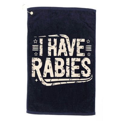 Funny Retro Vintage I Have Rabies I Have Rabies Essential Golf Towel