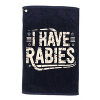 Funny Retro Vintage I Have Rabies I Have Rabies Essential Golf Towel
