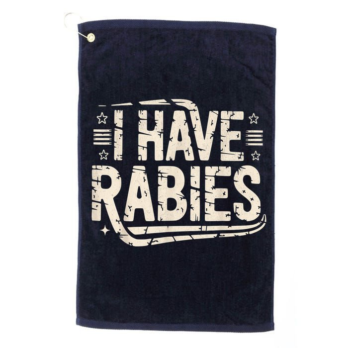 Funny Retro Vintage I Have Rabies I Have Rabies Essential Golf Towel