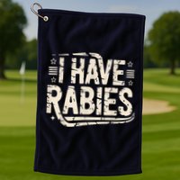 Funny Retro Vintage I Have Rabies I Have Rabies Essential Golf Towel