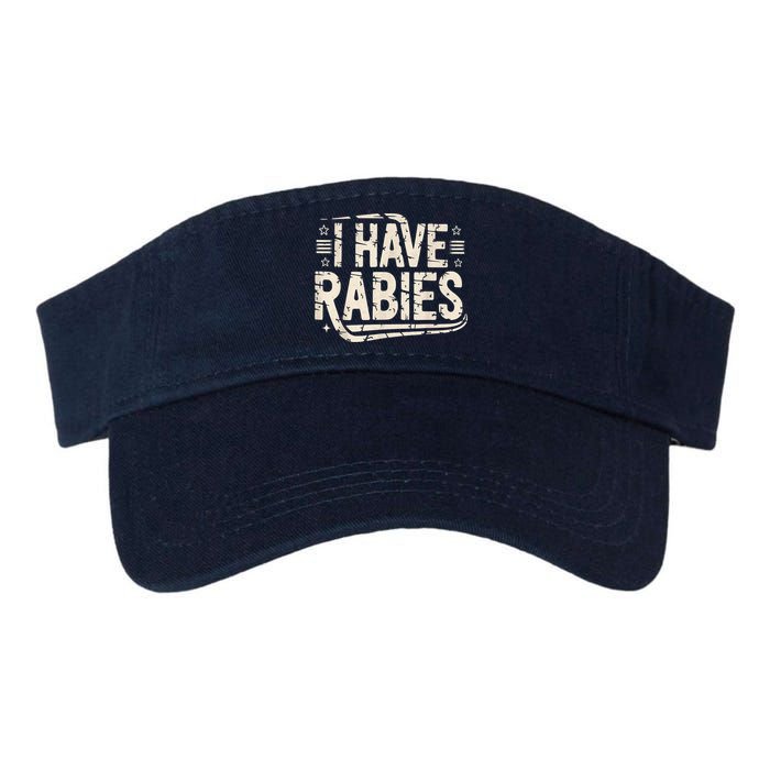 Funny Retro Vintage I Have Rabies I Have Rabies Essential Visor