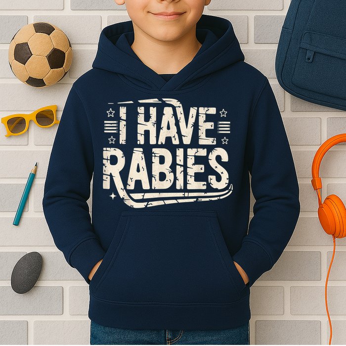Funny Retro Vintage I Have Rabies I Have Rabies Essential Kids Hoodie